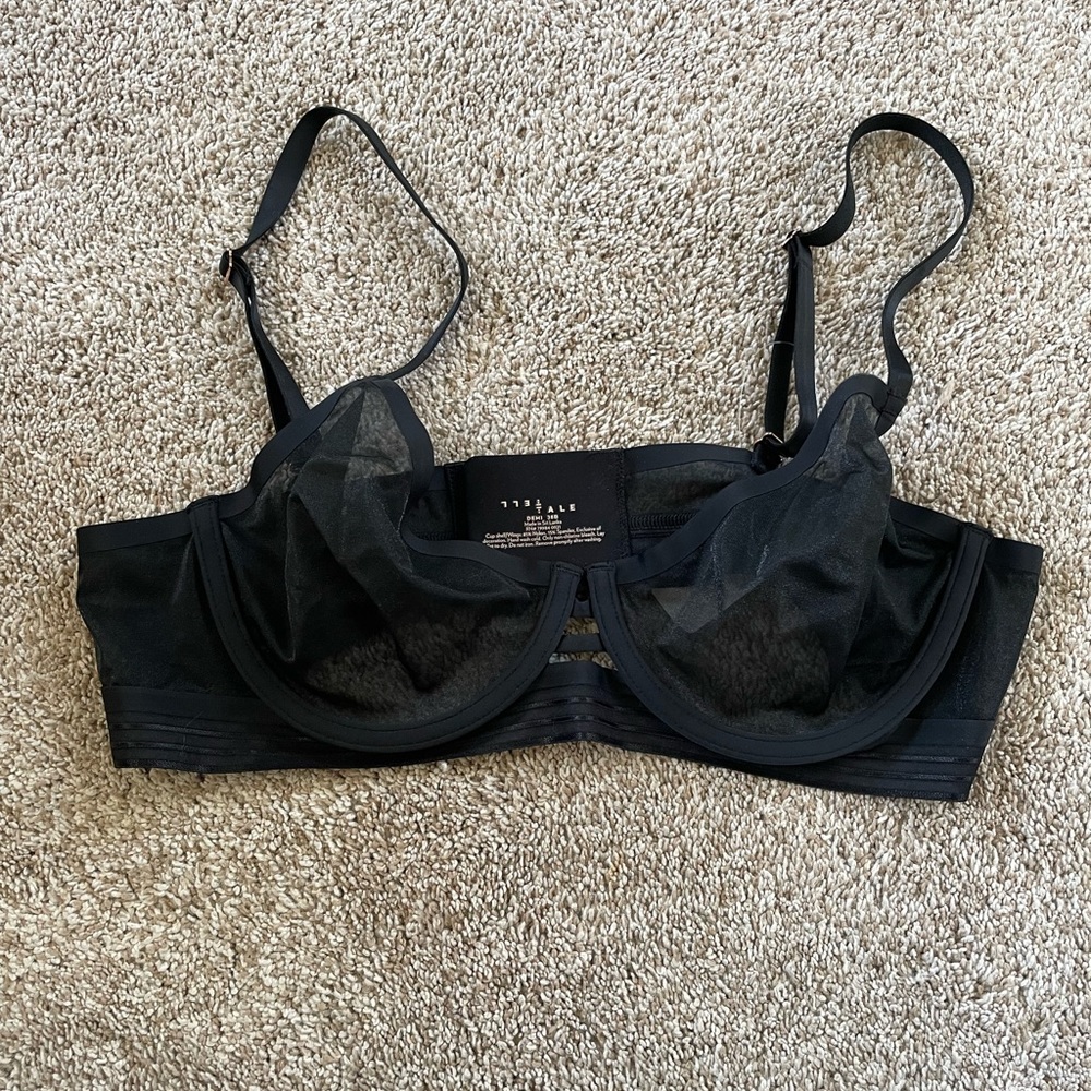 Sheer Black Underwire Bra